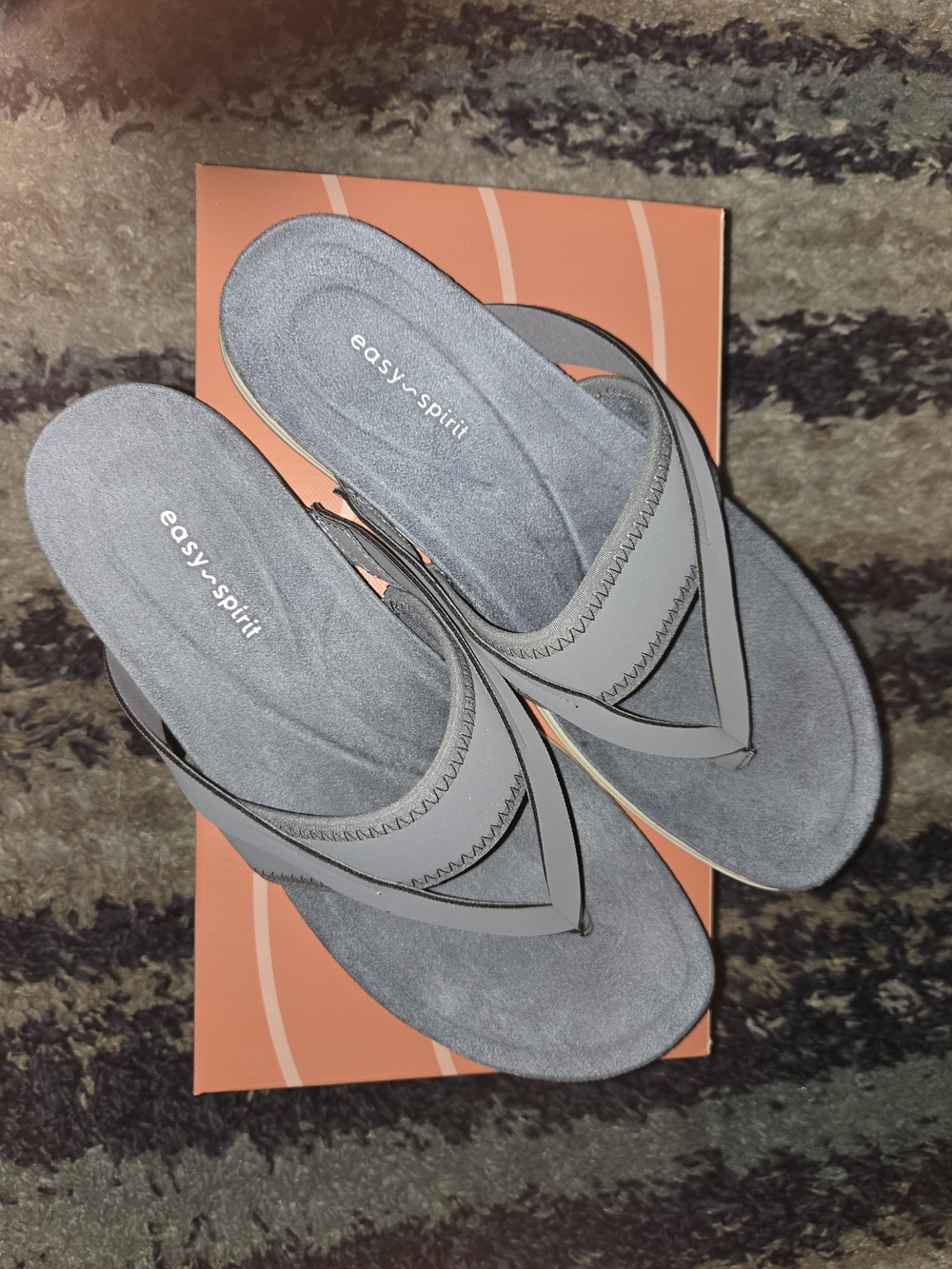 Easy Spirit Women's Blue Comfort Flip Flop Sandals - Picture 5 of 5
